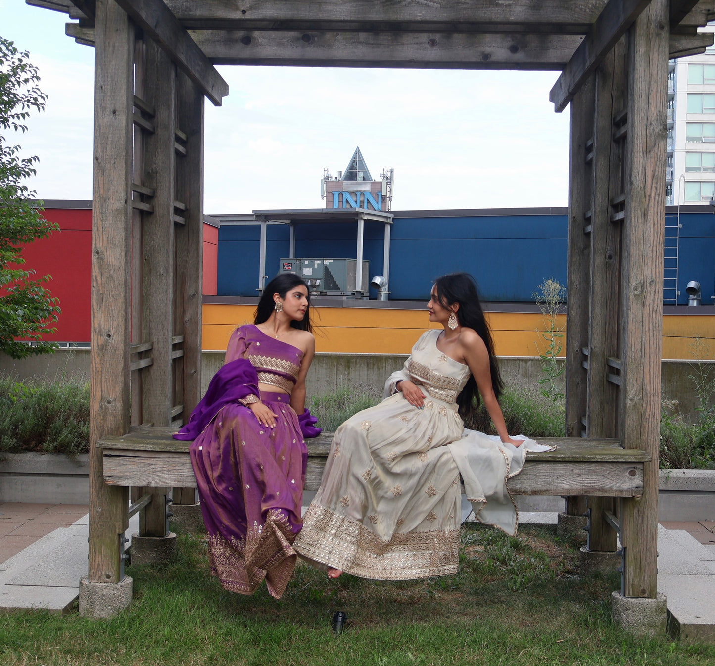 Champagne Lehenga Set